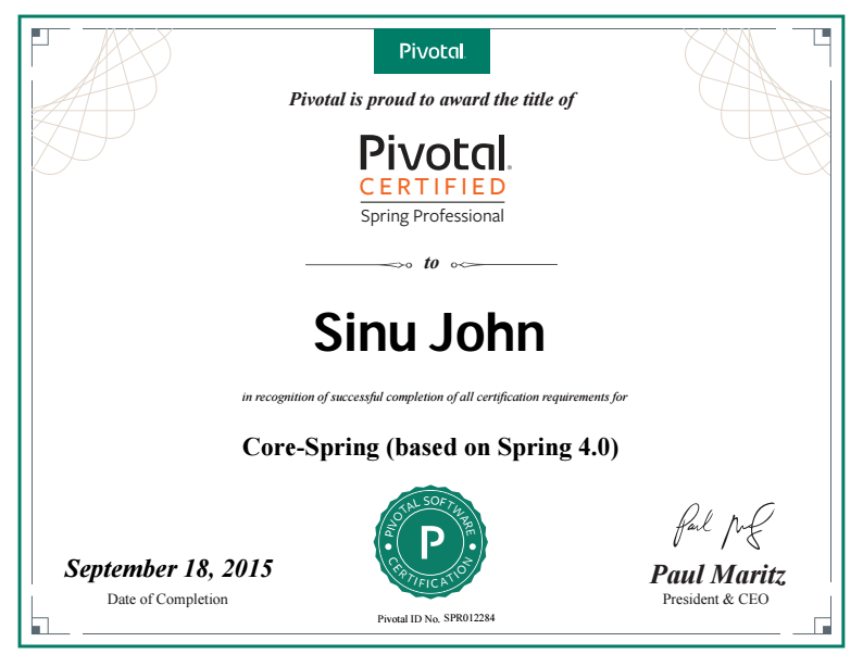 Certified Spring Professional